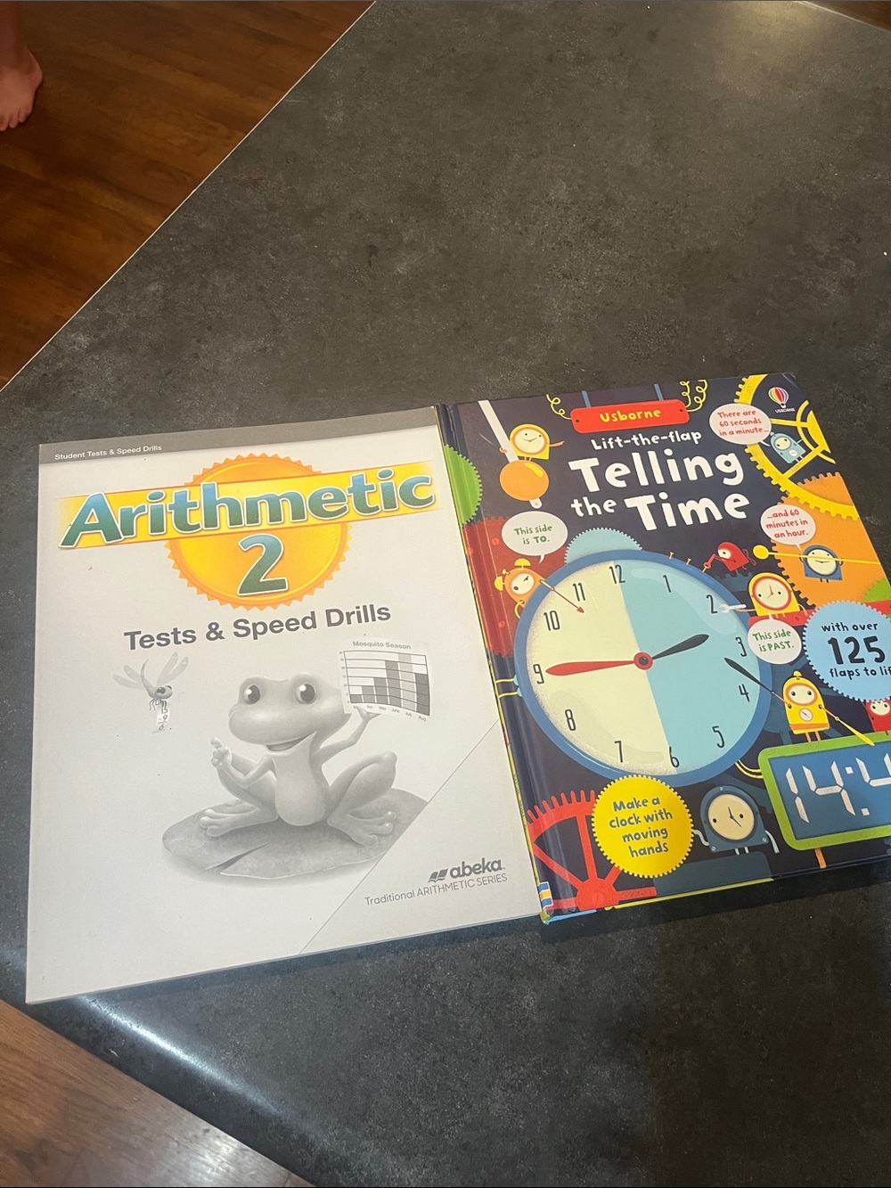 New Abeka grade 2 arithmetic tests and speed drills plus lift the flap time book